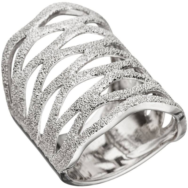 JOBO Damen Ring breit 925 Sterling Silber Silberring