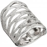 JOBO Damen Ring breit 925 Sterling Silber Silberring