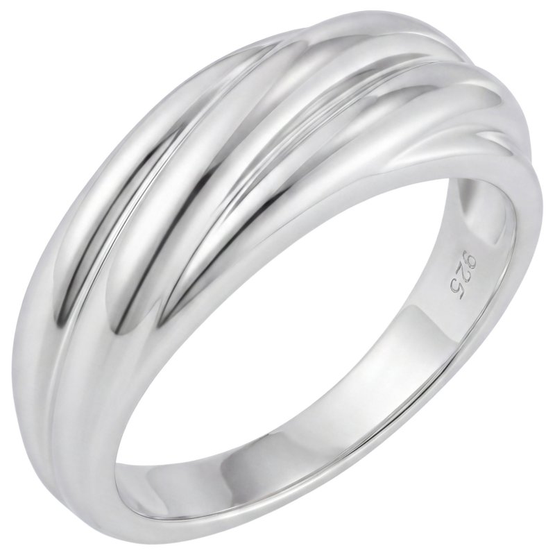 JOBO Damen Ring breit 925 Sterling Silber Silberring