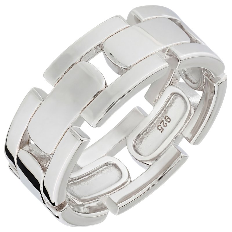 JOBO Damen Ring breit 925 Sterling Silber Silberring