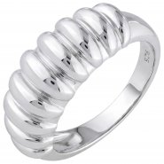 JOBO Damenring 925 Silber, rhodiniert