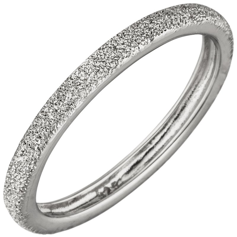 JOBO Damen Ring schmal 925 Sterling Silber mit Struktur Silberring