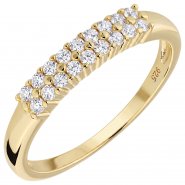JOBO Damen Ring vergoldet mit Zirkonia