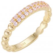 JOBO Damen Ring vergoldet mit Zirkonia