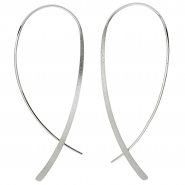 JOBO Durchzieh-Ohrh�nger 925 Sterling Silber mattiert Ohrringe zum Durchziehen