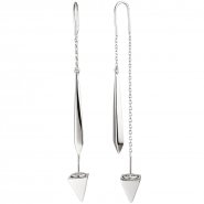 JOBO Durchzieh-Ohrh�nger dreieckig 925 Sterling Silber Ohrringe zum Durchziehen