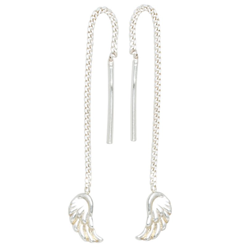 JOBO Durchzieh-Ohrh�nger Fl�gel Engelsfl�gel 925 Silber Ohrringe zum Durchziehen