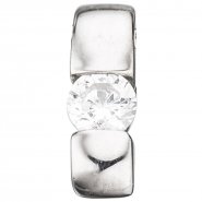 JOBO Einh�nger Anh�nger 925 Sterling Silber rhodiniert 1 Zirkonia