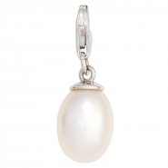 JOBO Einh�nger Charm 925 Sterling Silber rhodiniert 1 S��wasser Perle