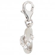 JOBO Einh�nger Charm Flip-Flop 925 Sterling Silber rhodiniert 7 Zirkonia