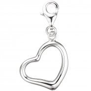JOBO Einh�nger Charm Herz 925 Sterling Silber rhodiniert Karabiner