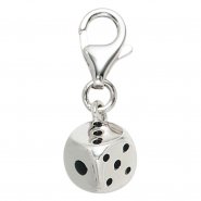 JOBO Einh�nger Charm W�rfel 925 Sterling Silber rhodiniert