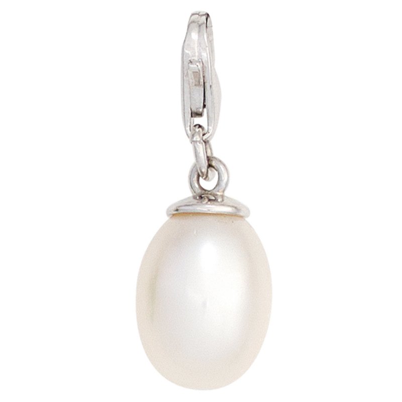 JOBO Einh�nger Charm 925 Sterling Silber rhodiniert 1 S��wasser Perle