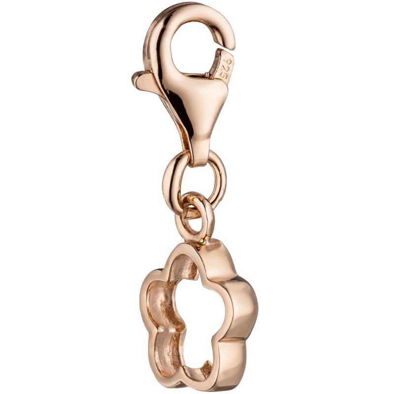 JOBO Einh�nger Charm Blume 925 Sterling Silber rotgold vergoldet
