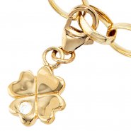 JOBO Einh�nger Charm Kleeblatt 333 Gold Gelbgold 1 Zirkonia Gl�cksbringer Goldcharm