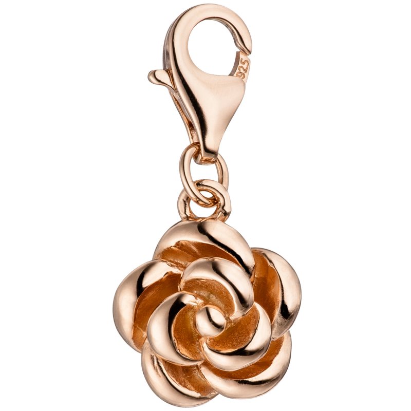 JOBO Einh�nger Charm Rose 925 Silber rotgold vergoldet Anh�nger f�r Bettelarmband