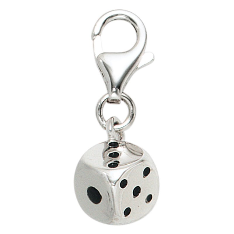 JOBO Einh�nger Charm W�rfel 925 Sterling Silber rhodiniert