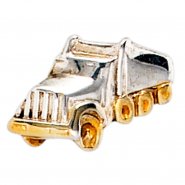 JOBO Einzel-Ohrstecker LKW Lastwagen 925 Silber bicolor vergoldet