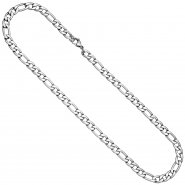 JOBO Figarokette Edelstahl 50 cm Kette Halskette Karabiner