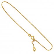 JOBO Fu�kettchen Fu�kette 333 Gold Gelbgold 2 Zirkonia 25 cm Federring