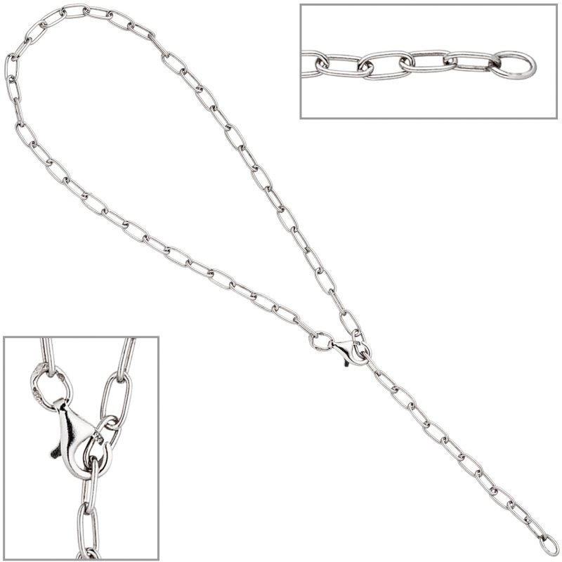 JOBO Fu�kettchen Fu�kette 925 Sterling Silber 27 cm variabel verk�rzbar Karabiner