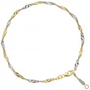 JOBO Fu�kettchen Fu�kette 925 Sterling Silber gold vergoldet 2,9 mm 25 cm Karabiner