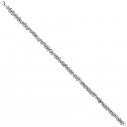 JOBO Fu�kettchen Fu�kette 925 Sterling Silber rhodiniert 26 cm Karabiner