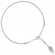 JOBO Fu�kettchen Fu�kette Fl�gel 925 Sterling Silber rhodiniert Federring