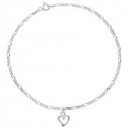JOBO Fu�kettchen Fu�kette Herz 925 Sterling Silber Federring
