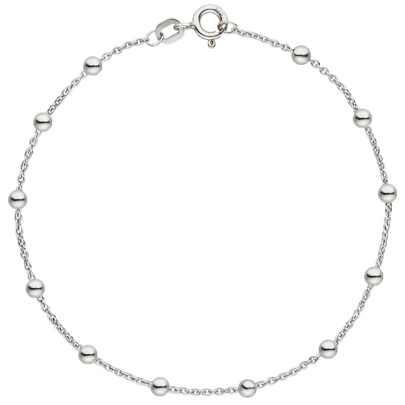 JOBO Fu�kettchen Fu�kette mit Kugeln 925 Sterling Silber 25 cm Silberkette