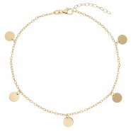 JOBO Fu�kettchen Fu�kette mit Pl�ttchen 375 Gold Gelbgold 26 cm