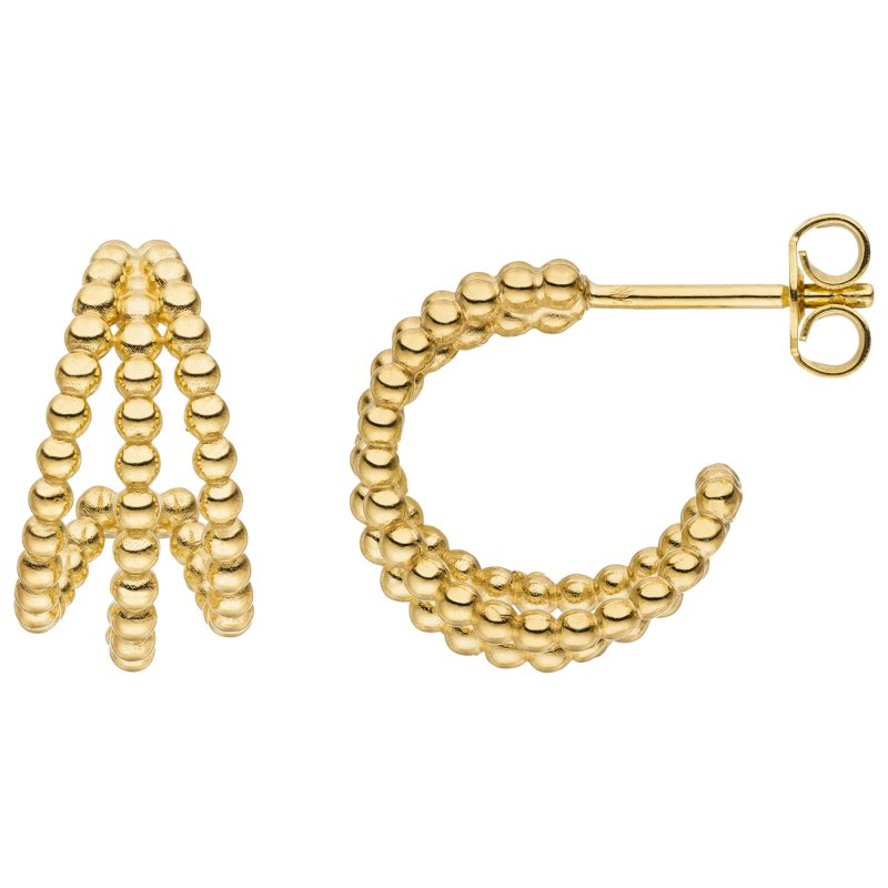 JOBO Halbcreolen 375 Gold Gelbgold Ohrringe Creolen