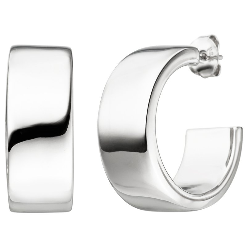 JOBO Halbcreolen 925 Sterling Silber Ohrringe Creolen Silberohrringe