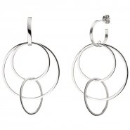 JOBO Halbcreolen 925 Sterling Silber Ohrringe Creolen Silberohrringe