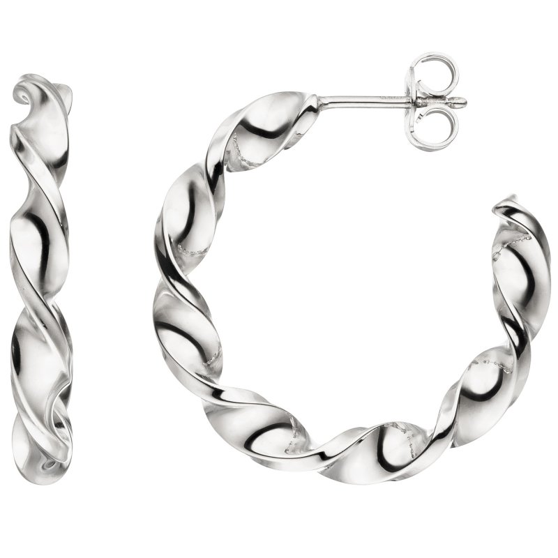 JOBO Halbcreolen 925 Sterling Silber Ohrringe Creolen