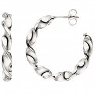 JOBO Halbcreolen 925 Silber Ohrringe
