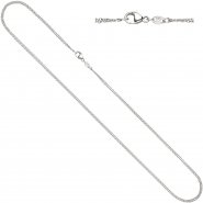 JOBO Halskette Kette 2-reihig 585 Gold Wei�gold 42 cm Wei�goldkette Karabiner