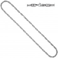 JOBO Halskette Kette 585 Gold Wei�gold 55 cm Goldkette Fantasiekette