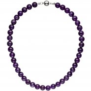 JOBO Halskette Kette Amethyst lila violett 44 cm Amethystkette Steinkette