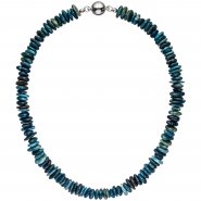 JOBO Halskette Kette Apatit 45 cm Apatitkette Steinkette Edelsteinkette