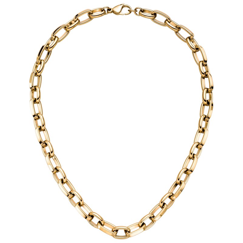 JOBO Halskette Kette Edelstahl gelbgoldfarben beschichtet 48 cm