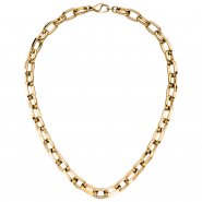 JOBO Halskette Kette Edelstahl gelbgoldfarben beschichtet 48 cm