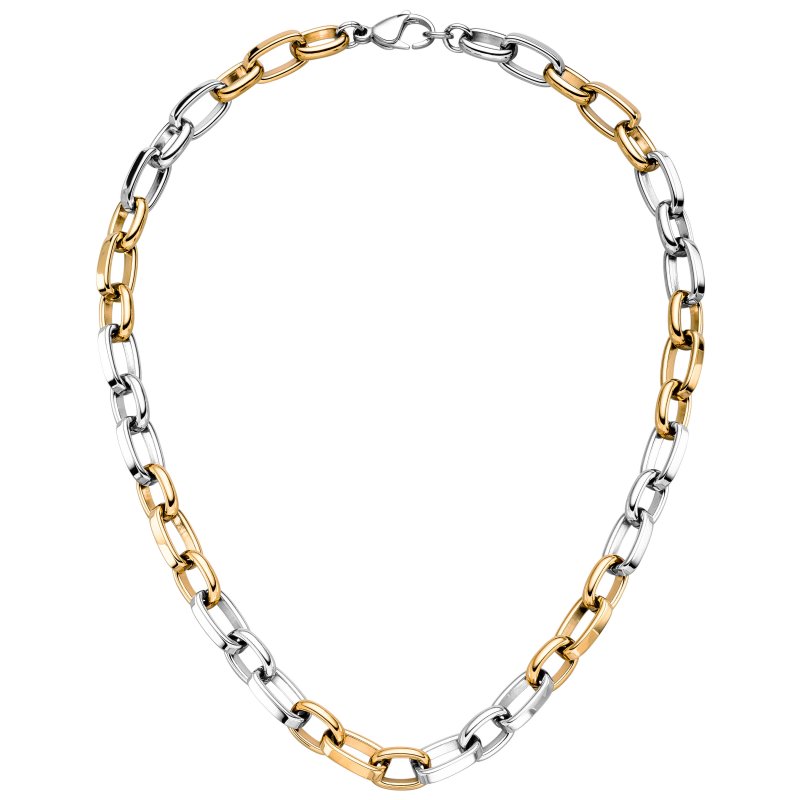 JOBO Halskette Kette Edelstahl mit gelbgoldfarben beschichtet 48 cm