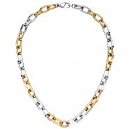 JOBO Halskette Kette Edelstahl mit gelbgoldfarben beschichtet 48 cm
