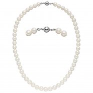 Elegante JOBO Halskette mit Muschelperlen