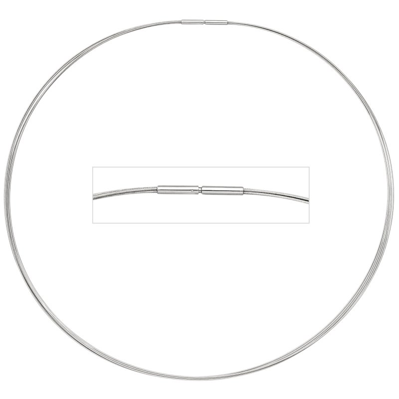 JOBO Halsreif 5-reihig Edelstahl 50 cm