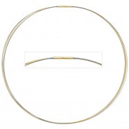 JOBO Halsreif 5-reihig bicolor vergoldet 45 cm Halskette Kette Silberkette Statement