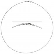JOBO Halsreif 585 Wei�gold 1,2 mm 42 cm Gold Kette Halskette Wei�goldhalsreif
