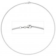 JOBO Halsreif 585 Wei�gold 1,7 mm 45 cm Gold Kette Halskette Wei�goldhalsreif