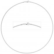 JOBO Halsreif 925 Sterling Silber 1,1 mm 40 cm Silberkette Karabiner